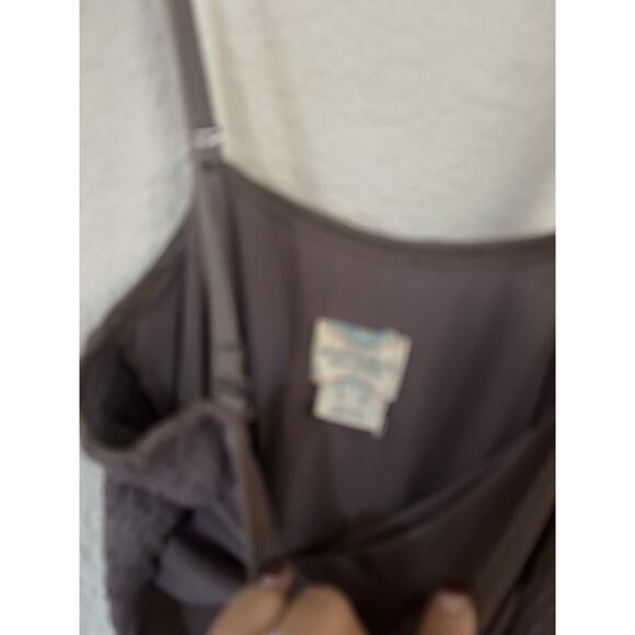 Intimately Free People Mini Slip Smocked Sides Lacy Size Small In Brown - Picture 2 of 3